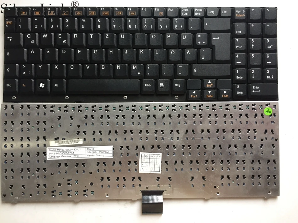 GR Germany Keyboard For Clevo D900 D27 D470 M590 D70 black laptop
