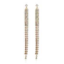 

Fashion Crystal Long Earrings Silver Plated Gold Plated Guns Black Metal Lady Gifts Exquisite Jewelry Earrings New BeautyFashion
