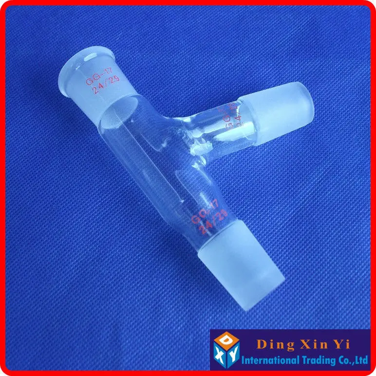 Glass Distillation adapter,Distilling Head,Standard Ground Mouth.Standard mouth 24/29 ,Used for distillation unit