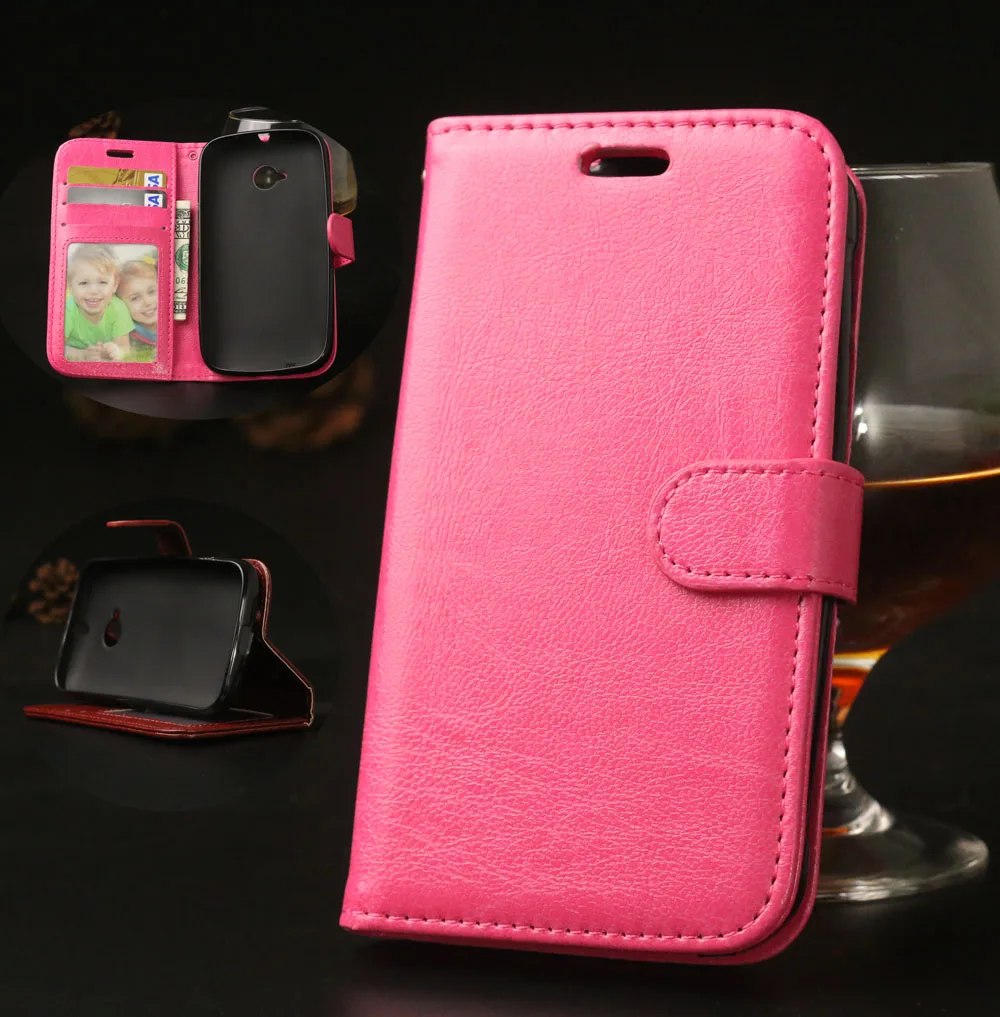 For Motorola Moto E2 E 2nd Gen Case Flip PU Leather Case With Card