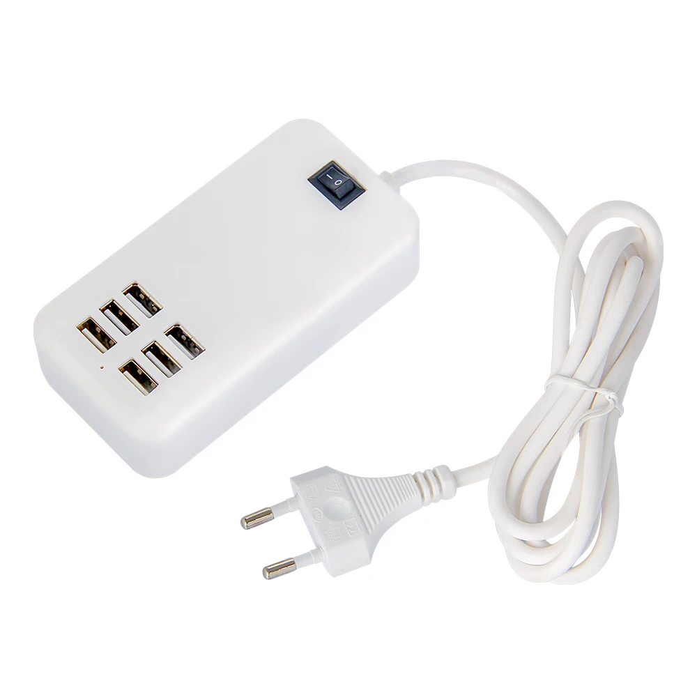 USB розетка с 6USB разъемами для зарядки многофункциональная легко носить собой