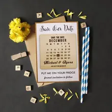 Изготовленный на заказ магнит календаря, изготовленный на заказ деревянный магнит деревенские деревянные магниты, подарок на день Святого Валентина Свадебные сувениры в деревенском стиле(без карт