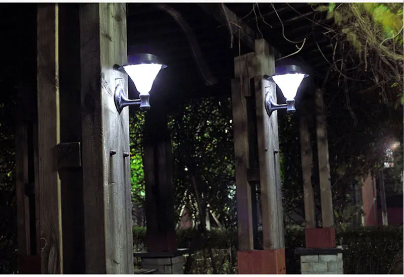 Lâmpada de Parede Luzes de Rua Energia ao ar Livre à Prova Transctego Solar Jardim Leds Luz Led Sensor Dwaterproof Água Luminaria Bateria Lâmpadas 32 24 Transctego solar jardim 32 leds luz led