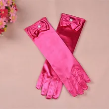 10 пар/лот, новая мода, стрейч, атласный, длинный, перчатки для детей, вечеринка, оперные перчатки, модная одежда, аксессуары для девочек