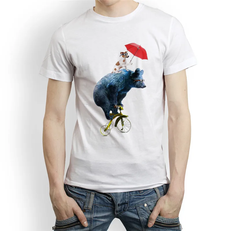 

Qlychee Harajuku Animal Print Men T-Shirt Top Tees Crew Neck Short Sleeve Hit Color Spring Summer Man's T Shirt Top Tees
