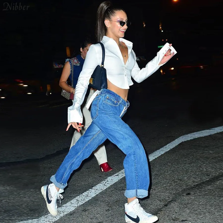 Bella Hadid Backless Button Up Crop Top JKP3844