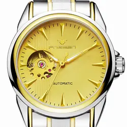 Лучшие брендовые Роскошные мужские часы, модные стальные автоматические механические часы с ремешком, деловые часы с календарем
