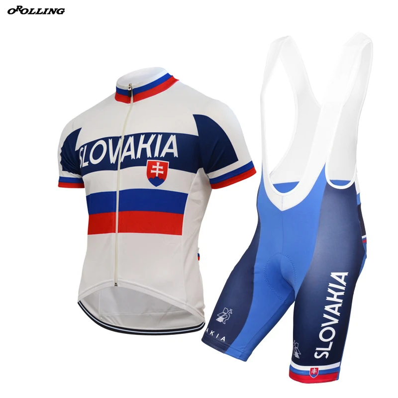 

New Colors CLASSICAL Slovakia Pro Team Cycling Jersey Set Shorts Customized Road Mountain Race OROLLING