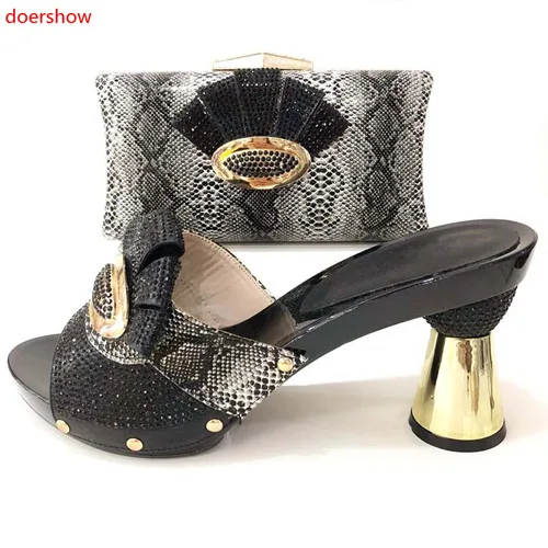 

doershow African fashion Shoes And Bags To Match Set High Quality Shoes And Bag Sets Italian Shoes And Bag Set For Party!KL1-2