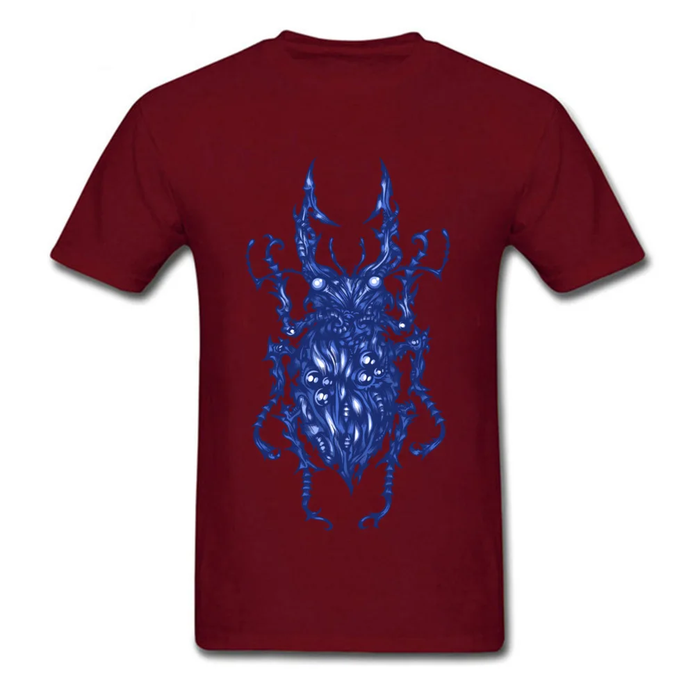 Blue Beetle O Neck T Shirt Thanksgiving Day Tops Tees Short Sleeve Fashionable 100% Cotton Fashionable T Shirt Summer Men Blue Beetle maroon