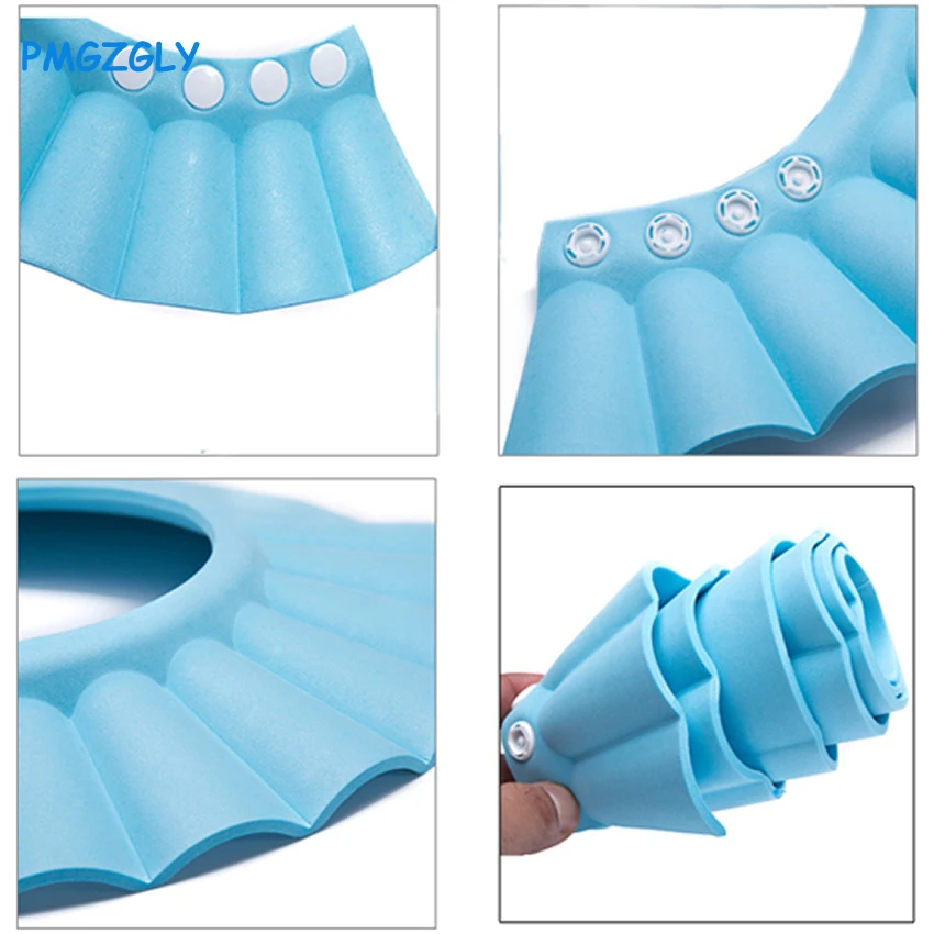 Shampoo Cap Waterproof Hat Water Resist Children Wash Hair Shield Bath Shower Adjustable Baby Child Kids Shampoo Cap Shower Prod