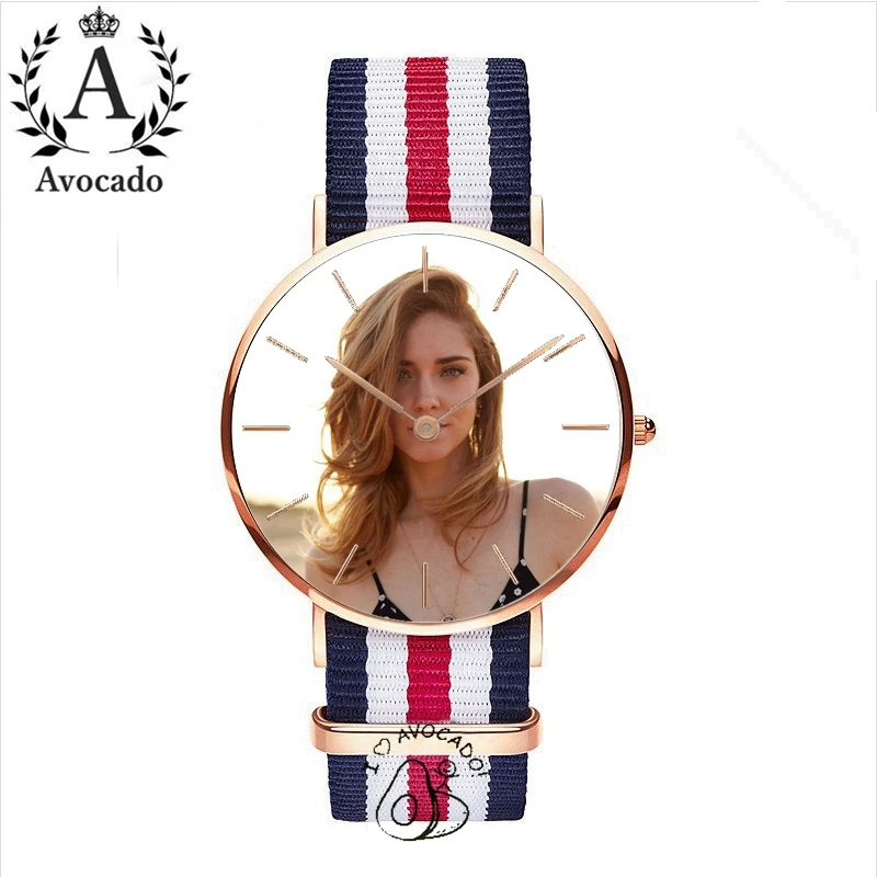 

Avocado Photo Printed DIY Watch Lovers OEM Design Wristwatch Print with Client's Photo Custom Made Watches Birthday gift