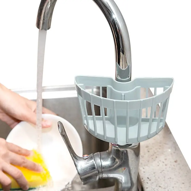 

Water Pipe Storage Rack Kitchen Clip-On Dishwashing Sponge Holder Sink Mini Storage Basket Utility Toothbrush Soap Rack EGN029