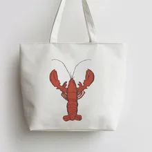 Омар Холст Сумка-тоут сумки сумка для покупок с персонажем из мультфильма школьная сумка многоразовая сумка-шоппер Бакалея сумка GA1174