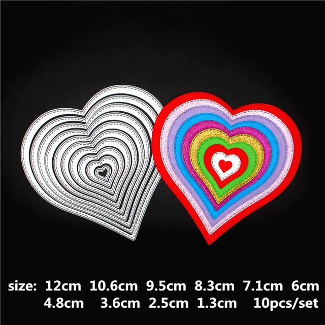 Square Star Heart Rectangle Circle Dies Frame Metal Cutting Dies for Scrapbookin&hellip;