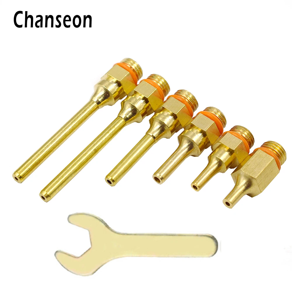Chanseon Hot Melt Glue Gun Long Nozzle Copper For 40W 60W 80W 100W 150W Glue Gun 2.0x70mm 2