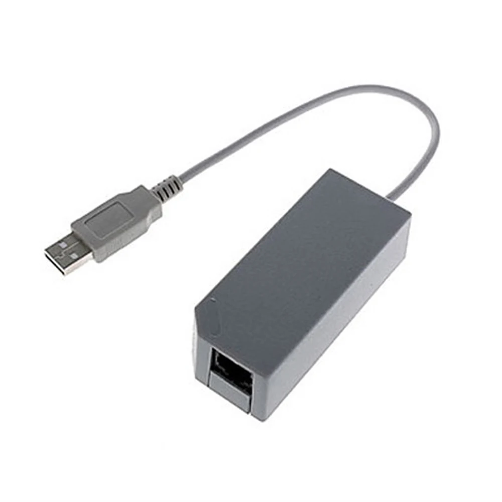 

50pcs a lot USB LAN Network Adapter Connector Wired Network Card for for Nintendo for W-i-i