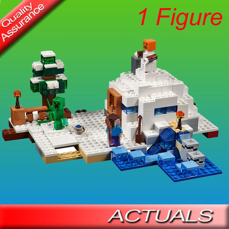 

18018 Bela 10391 My World Snow Hideout House Castle Building Blocks Brick Toy Compatible Legoed 21120 Series