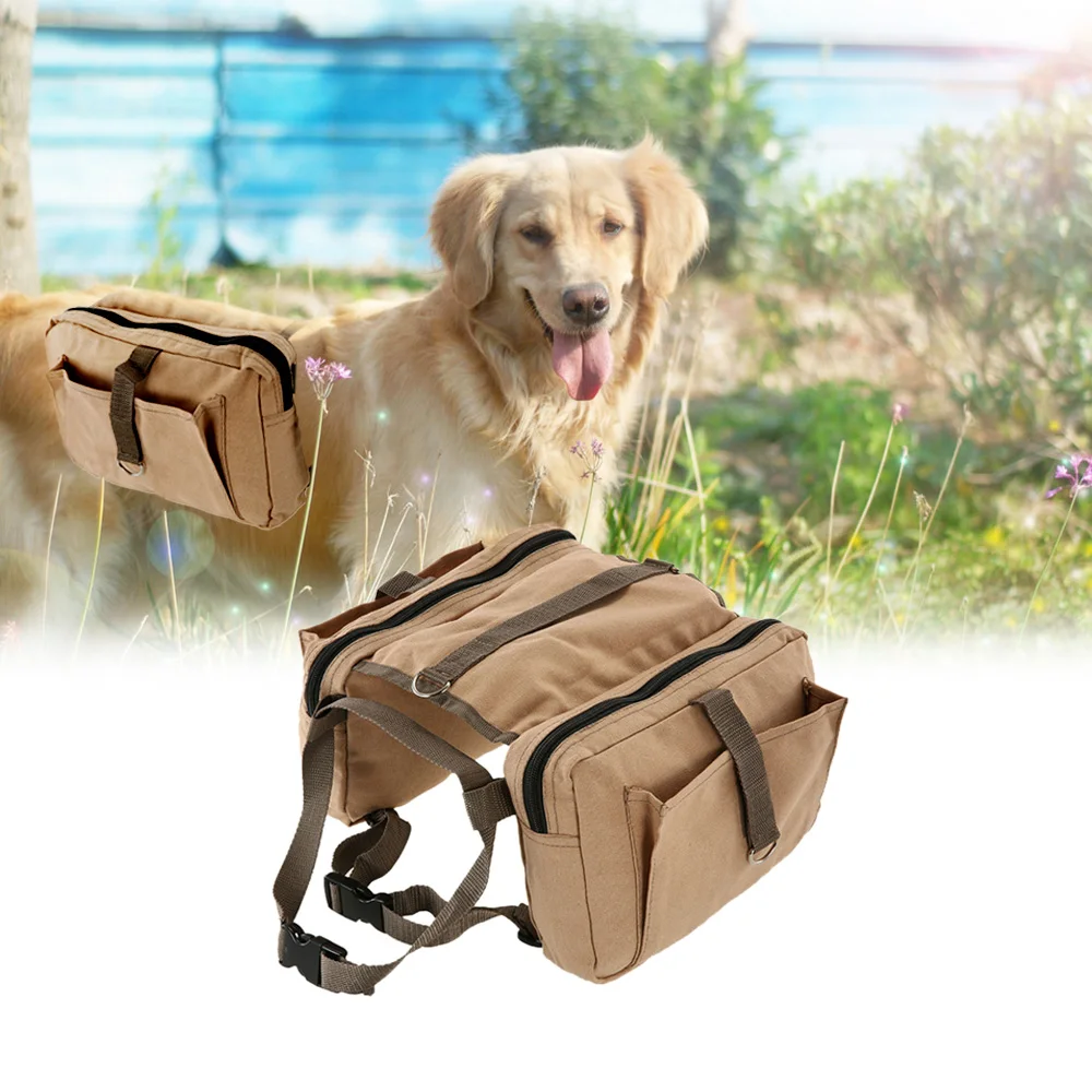 Outdoor Dog Pack Hound Saddle Bag Travel Camping Hiking Backpack