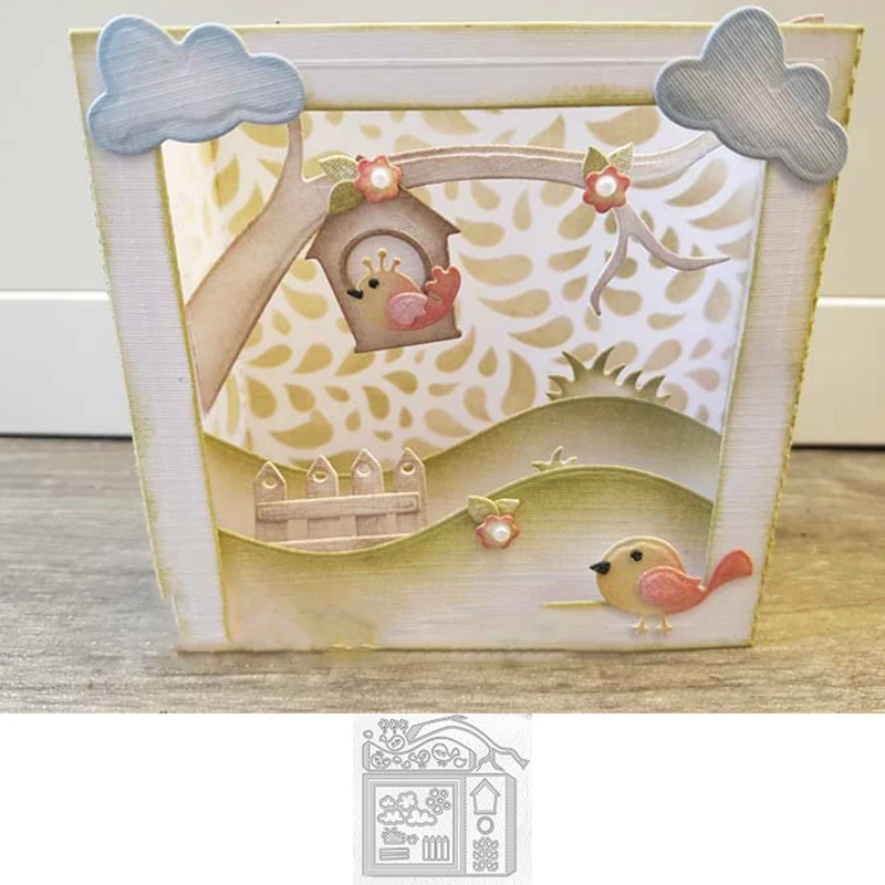 Sunny Birds Park металлические режущие штампы для DIY скрапбукинга фотоальбома