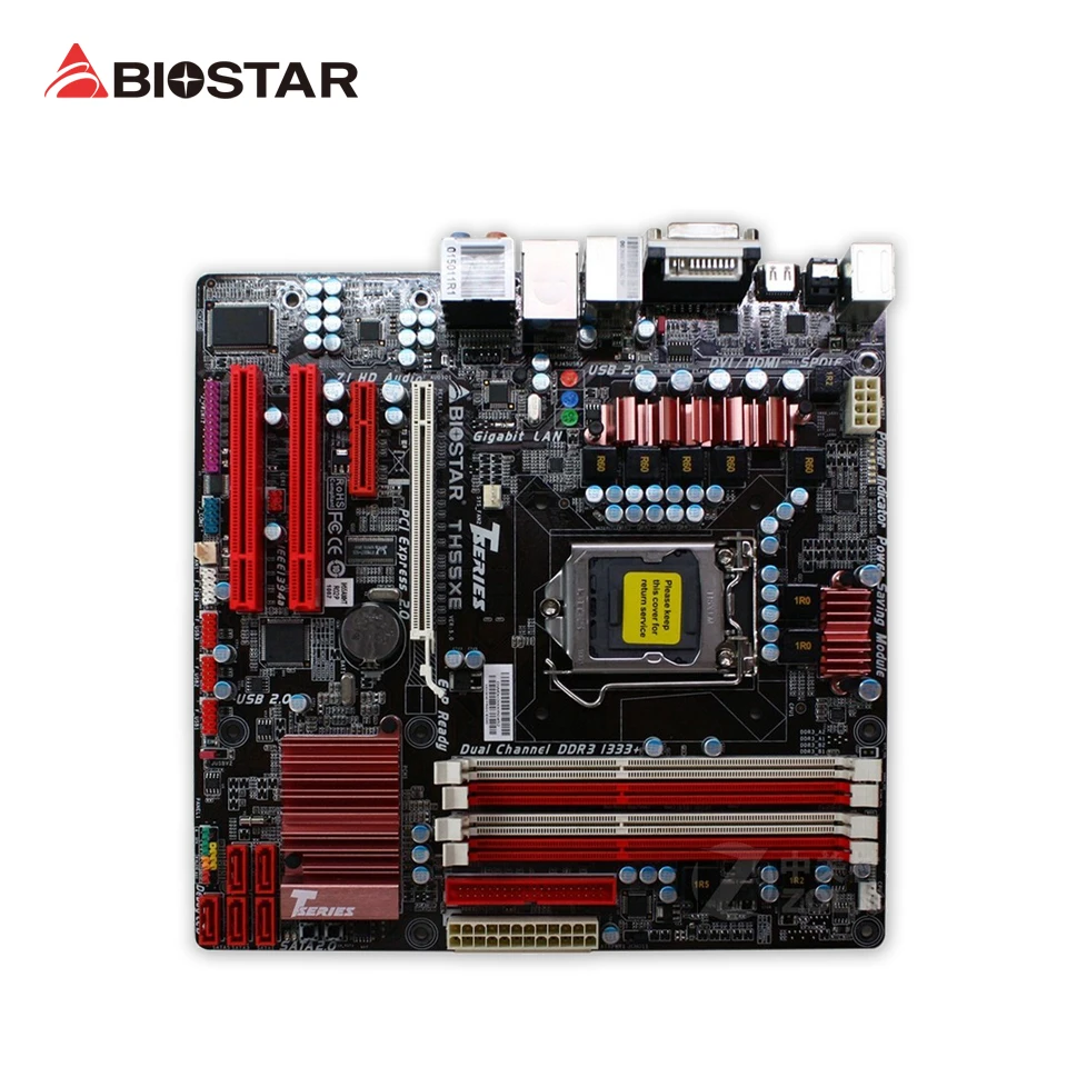 BIOSTAR TH55 XE Original Used Desktop Motherboard H55 LGA 1156 DDR3 16G SATA2 USB2.0 Micro ATX h55 atx lga 1156 computer motherboard w vga usb 2 0 pci multicolored