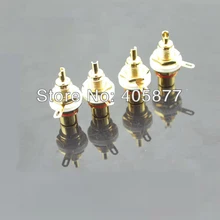 8 pcs banhado a ouro RCA fêmea jack amplifier speaker terminal de conector de áudio