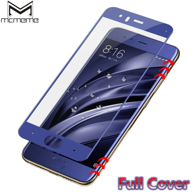 MCMEME-For-Xiaomi-MI6-Tempered-Glass-9H-2.5D-Clear-Curved-Full-Cover-Edge-Screen-For-Xiaomi-Mi-6-MI6-Ultra-thin-Protective-Glass