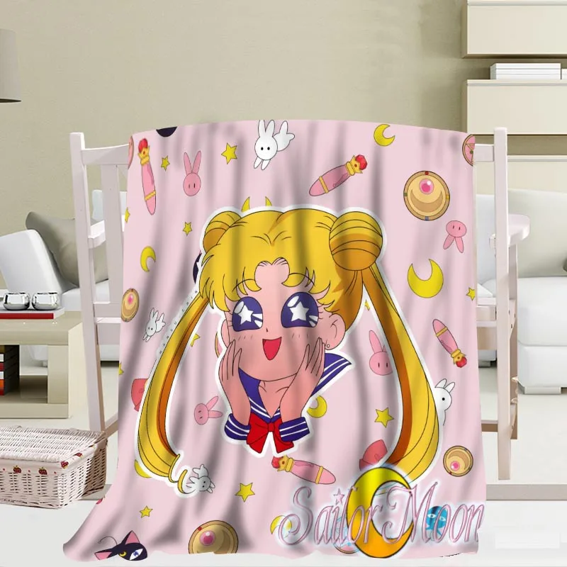 P+ Sailor Moon одеяло мягкое DIY диван-кровать одеяло для детей и взрослых теплое одеяло на заказ размер 56x80Inch50X60Inch40X50Inch - Цвет: 9