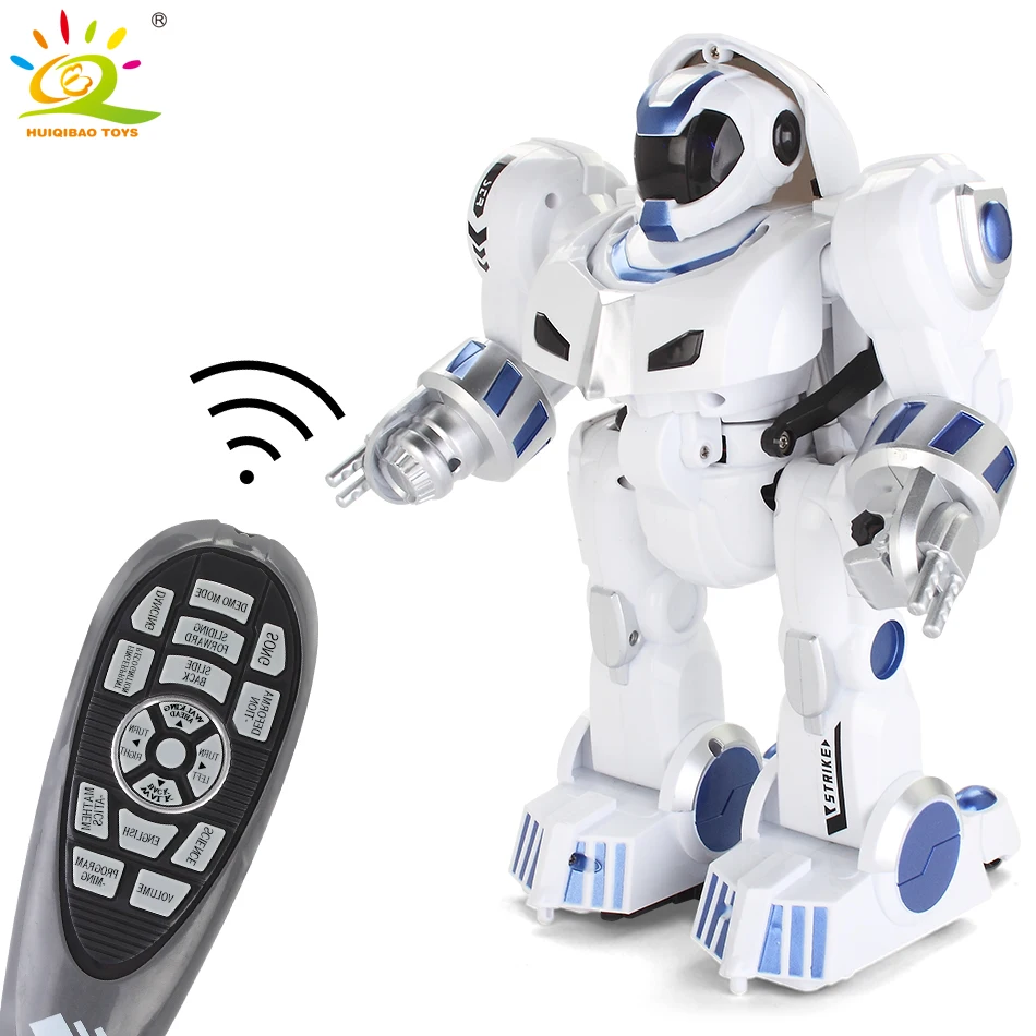HUIQIBAO TOYS remote control Deformation Walking dance Robot electric action figures intelligent humanoid toys for children gift