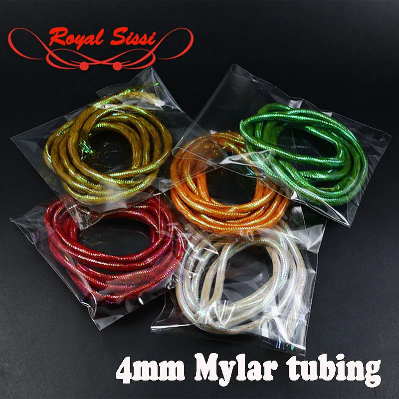

2 meters/set 10 optional colors highlight pearlescent Mylar tubing material Mylar tube for fly tying poxy mylar minnow baitfish