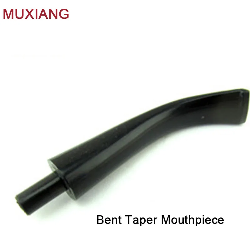 

MUXIANG Bent Taper Shape Mouthpiece Briar Wood Pipe Specialized 7.2mm Tenon 3mm Filter Mouthpiece with Metal Filter be0037