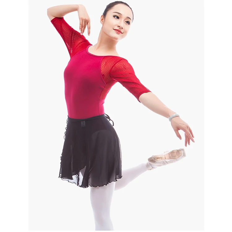 Women Ballet Bodysuit Dancing Costume (2)