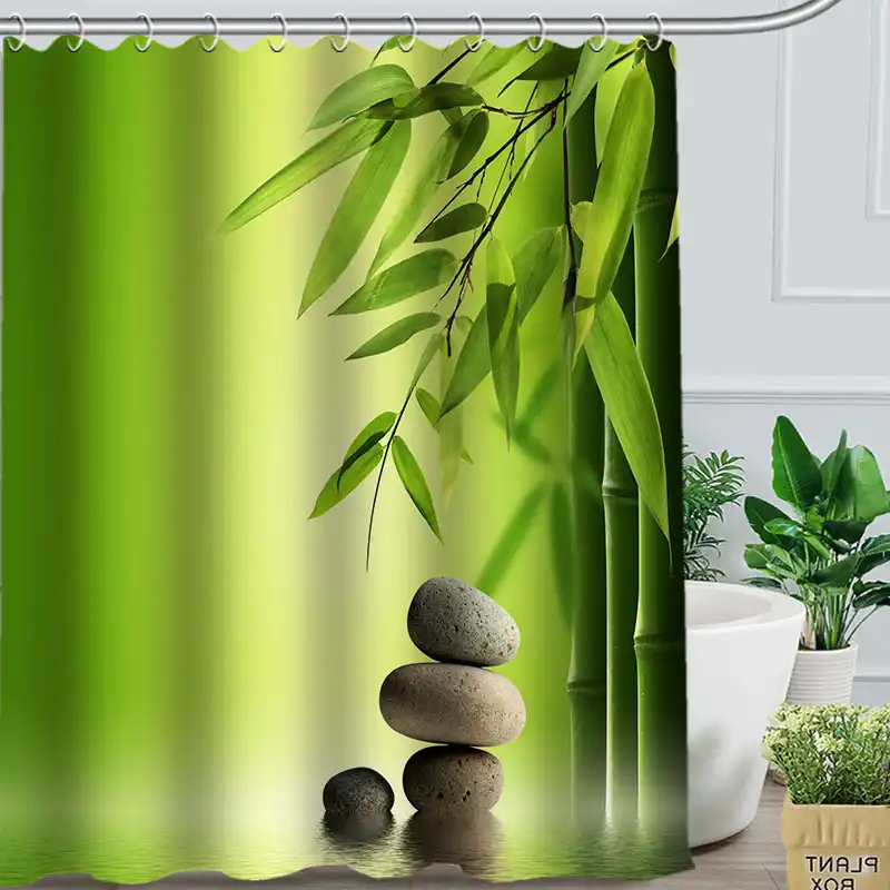 Detail Feedback Questions About Bamboo Pattern Shower Curtain Bamboo Pattern Shower Curtain Beautiful Bath Screens Home Bathroom Decoration Custom Polyester Fabric Printing