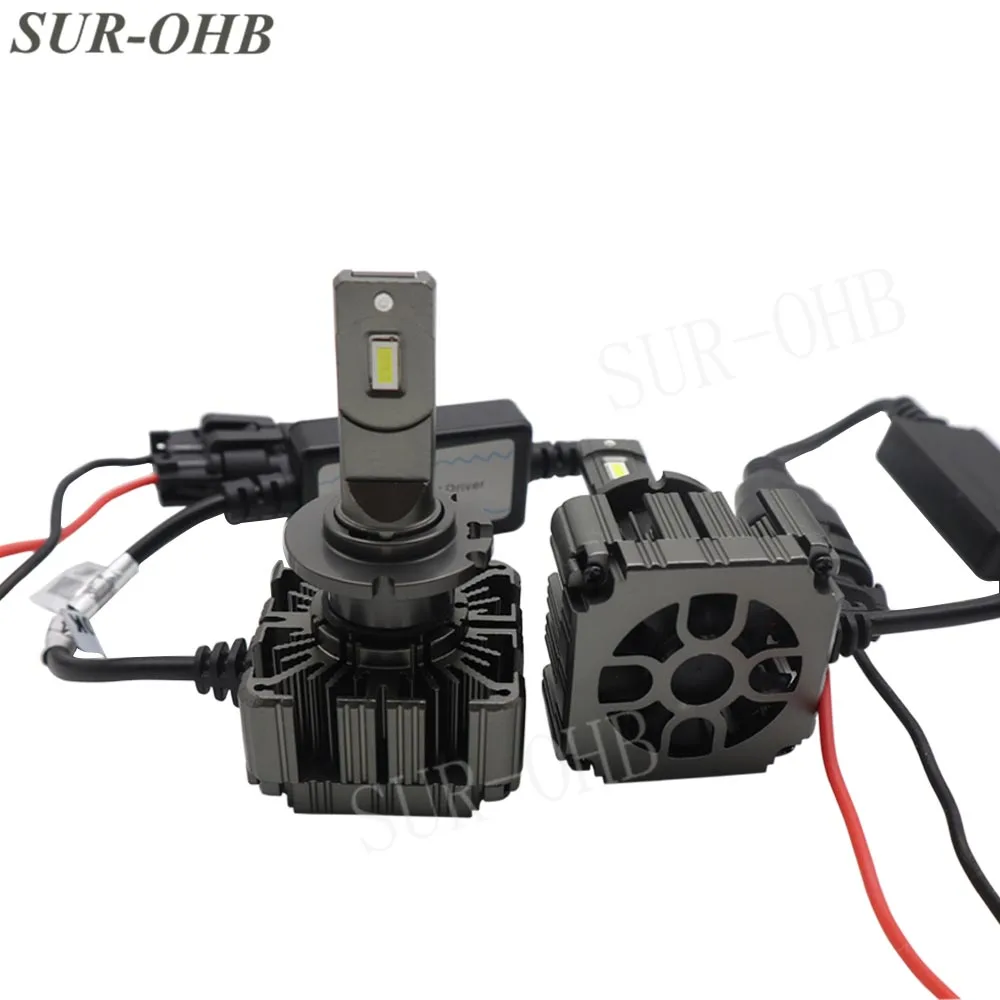 

LED D1 Lamp 6000K set 40W Headlight D2 D3 D4 3200lm kit Fan Heatsink Build-in CSP 3570 Chips Supper decoding headlamp car light