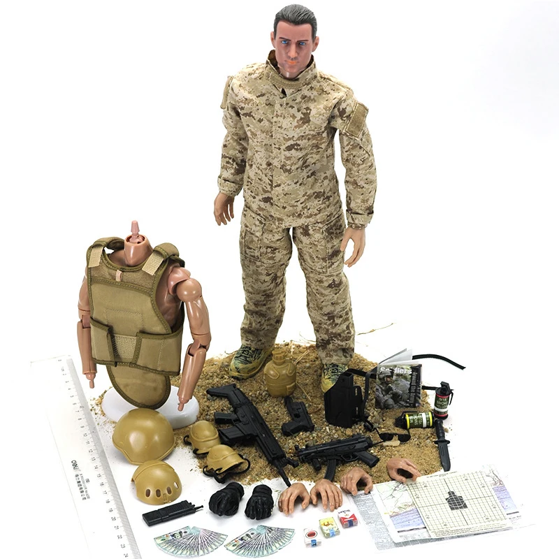  30cm military model 1/6 SWAT Black Uniform Military Army Combat Game Toys Soldier Set Action Figure