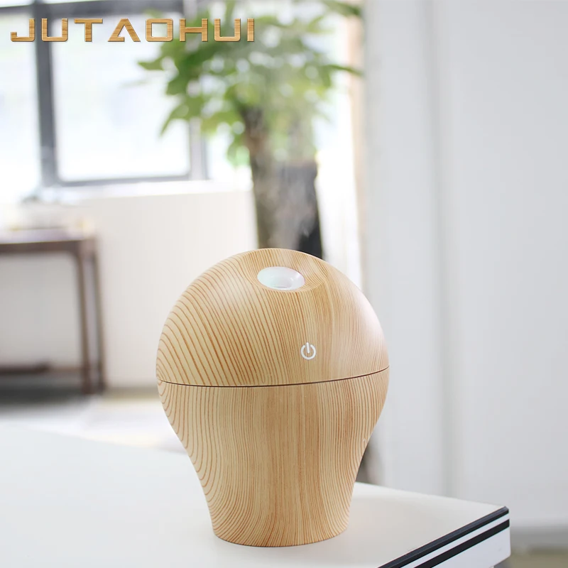 

mini 44 usb 250ml Air Humidifier Wood Grain Aroma Diffuser Essential Oil aromatherapy Mist Maker changing LED Light for Home