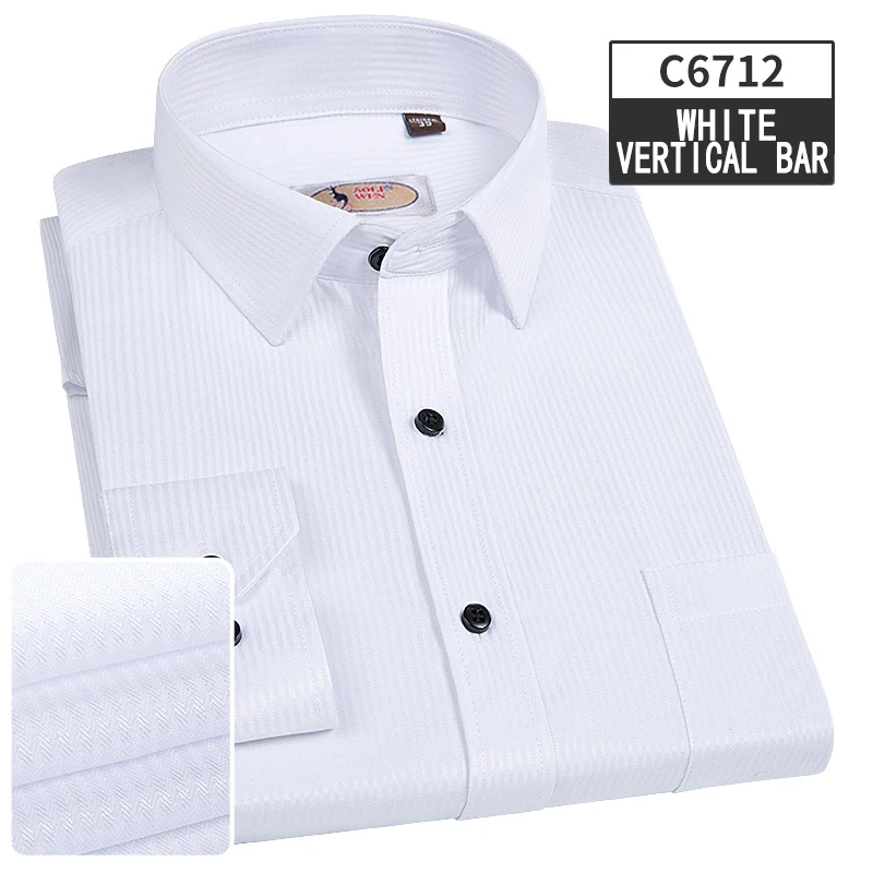 AOLIWEN2018, брендовая мужская блузка, рубашка из плотной ткани, саржевая полосатая рубашка с длинным рукавом, модная рубашка, мужская летняя FashionM-5XL
