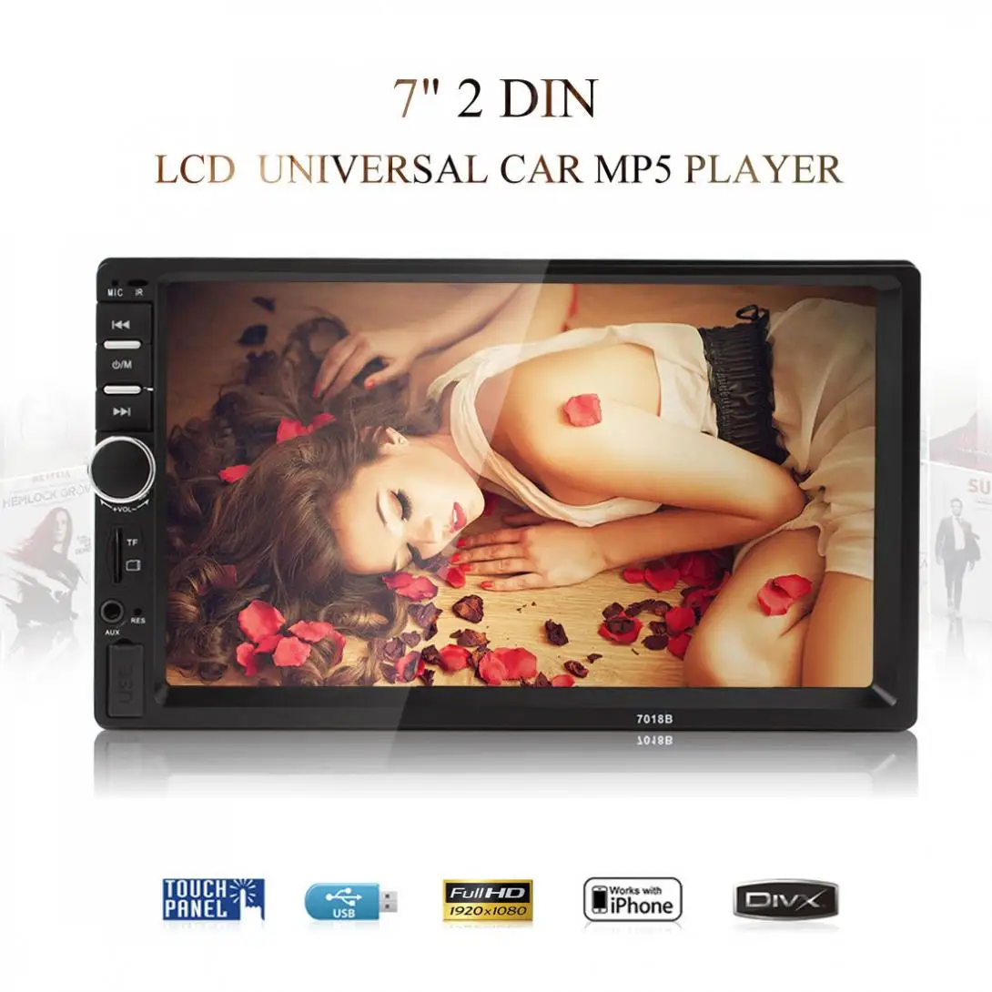 

Autoradio 7 Inch 2 Din Bluetooth LCD HD Touch Screen Car FM MP3 MP5 Multimedia Video Radio Player with Wireless Remote Control