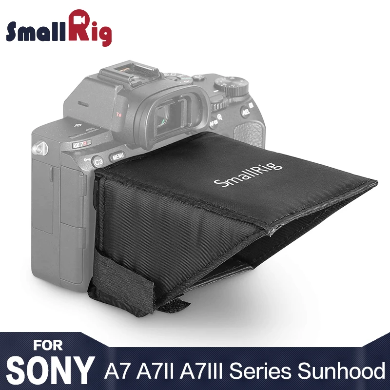 SmallRig A7M3 ekran LCD Sunhood dla Sony A7 A7II A7III A9 serii kamery parasol przeciwsłoneczny 2215