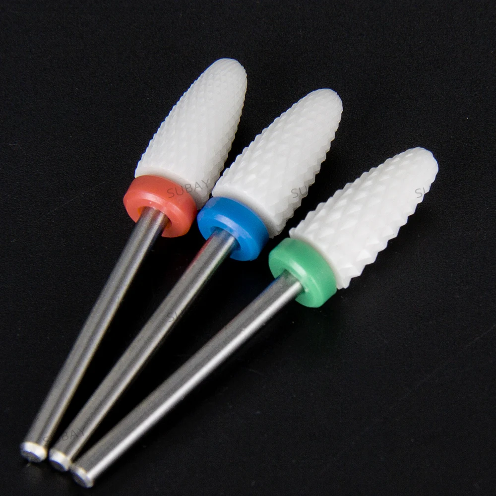 

Hot Nail Drill Bit For electric manicure machine accessories Bullet Ceramic Nail Art Tools Electric Manicure Cutter Nail Files