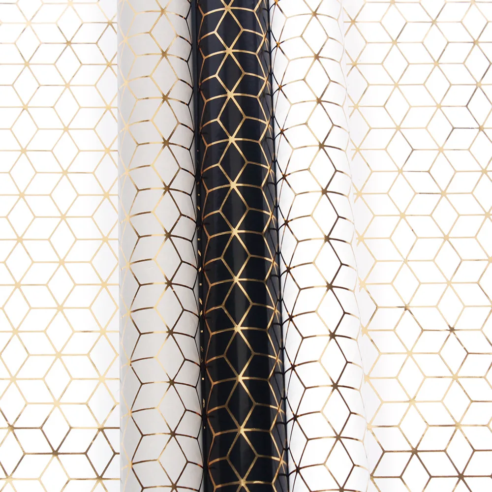 

10pcs/lot Golden Geometric Pattern Paper Christmas Gift Wrapping Paper New Year Gifts Boxes Packaging Paper DIY Crafts Supplies
