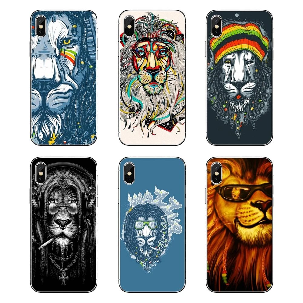 

Soft Transparent Cover Bag rasta lion reggae bob marley Art For Huawei Honor 8 8C 8X 9 10 7A 7C Mate 10 20 Lite Pro P Smart Plus