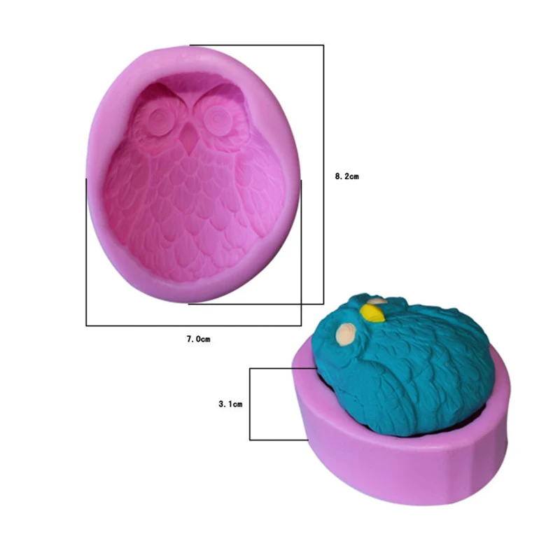 Супер милая сова детская Форма Шоколад помадка силиконовая форма глина мыло автомобиль аромат камень Бетон DIY ремесла Смола пластырь плесень