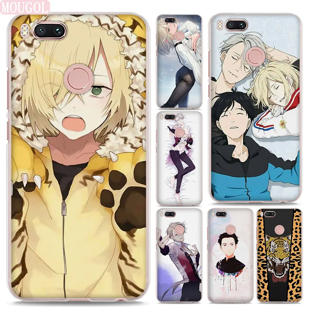 

MOUGOL Japanese Anime YURI on ICE design hard clear Phone shell Case for Xiaomi Mi A1 5X 6 5s for Redmi 5A 4X Note4X 5Plus