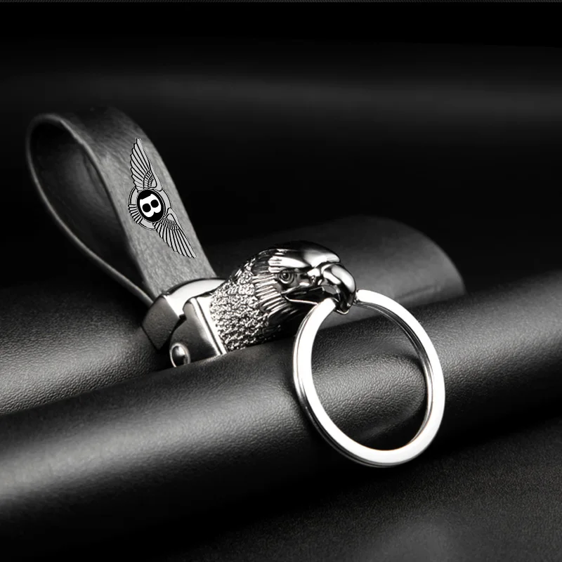 Eagle Head Car Styling Car Key Ring Holder font b Keychain b font Man s Strap