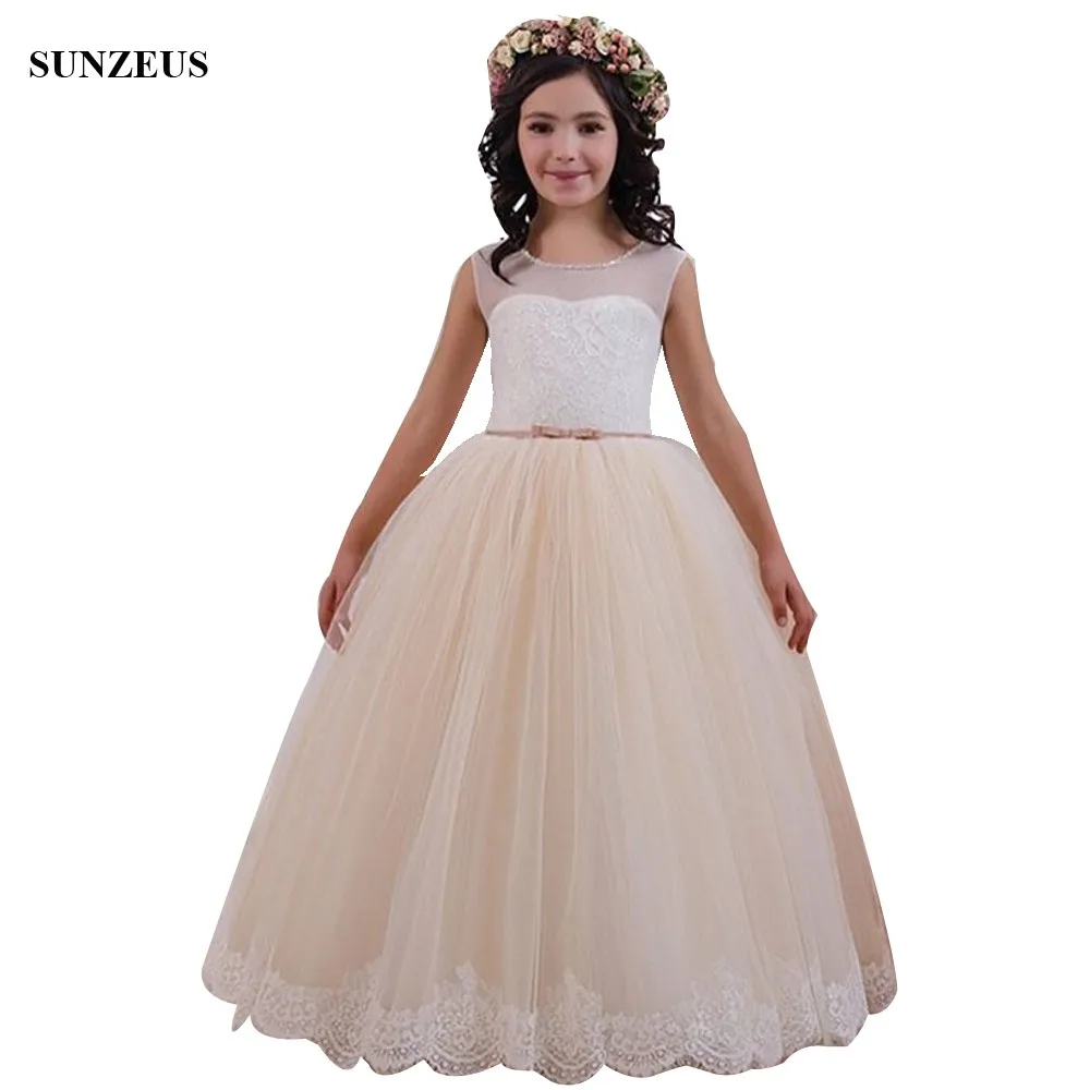 Buy Beautiful Champagne Flower Girl Dress A line
