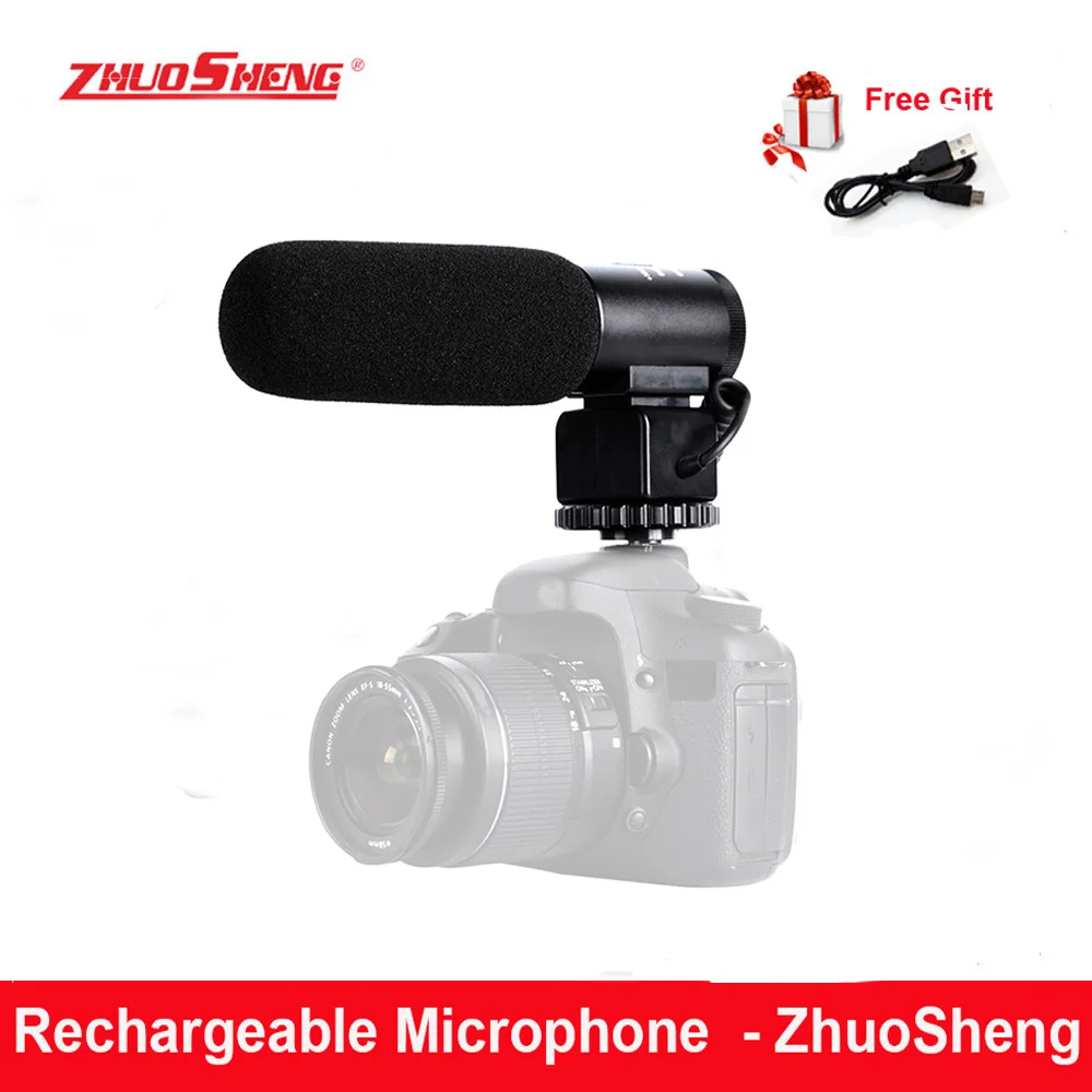 Zhuosheng ZS-M1 dslr видео камера Микрофон для записи Youtuber | Электроника