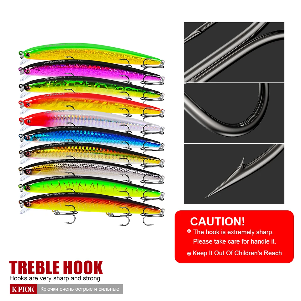 Exportados para o Japão Isca de Pesca Iscas de 13.5g-0.48 Bassbait - 12.5 cm -4.92 6 Pesca Gancho Atacar 10 pc Cor oz 14 Esporte e Lazer