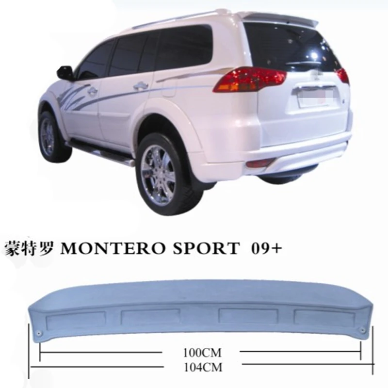 

Car Styling High Quality ABS Plastic Unpainted Primer Tail Wing Rear Trunk Spoiler For Mitsubishi Pajero Montero Sport 2009-2016