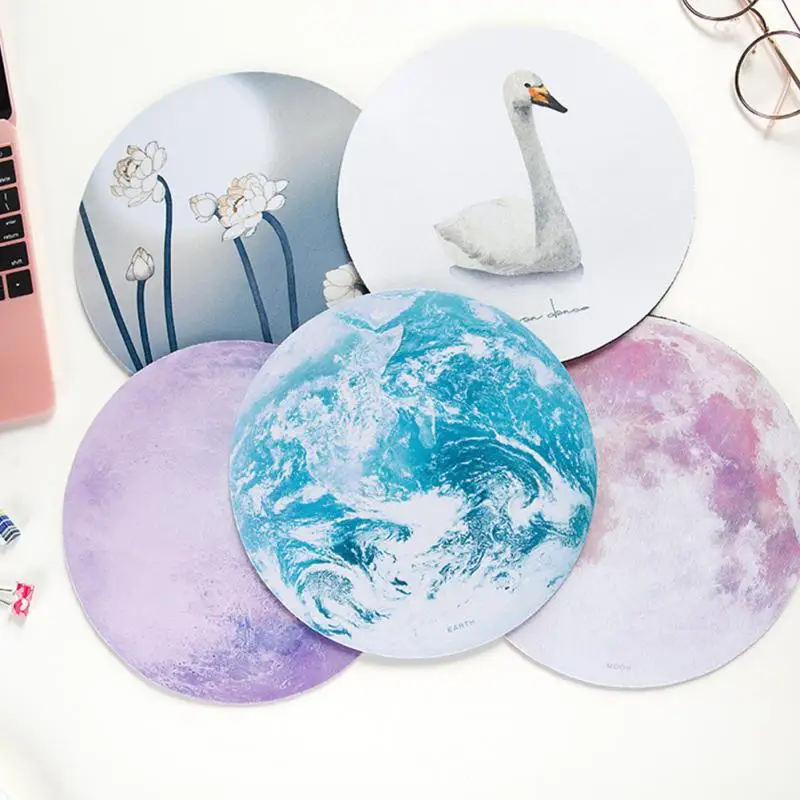 Beautiful Computer Mouse Padding Mat Ultra Soft Natural Rubber Series Mice Pad Round